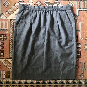 J. Crew gray white striped pencil skirt size 10